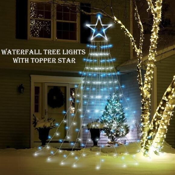 Outdoor Christmas Tree String Lights with Remote - Picture 4 of 4